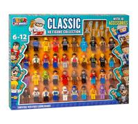U.saf Brick by Brick Classic 40 Figure Collection with 10 Accessories, Compatible with Leading Brands, Construction Play Set for Ages 6-12 Years, 31 x 40 x 4cm