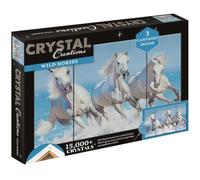 U.saf Crystal Creations Wild Horses Art Set Gem Painting Canvas Stylus Silicone Gum Majestic Stags Taj Mahal Available 41x31x4.5cm