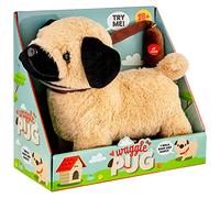 U.saf Dancing Waggle Pug Toy Cute Puppy Dog Toy Soft Children's Play Toy Dancing, Walking & Barking Stuffed Pug Dog