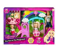 U.saf Day Out At The Playground Playset Little Lilah Moving Swing Slide Pretend Play Family Fun Activity Toy