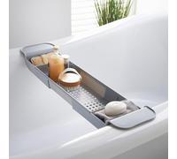 U.saf Extendable Over Bath Rack - Grey - Adjustable & Functional Bath Organizer