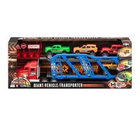 U.saf Giant Vehicle Transporter Set 14pc - Large Car Carrier Truck with Mini Cars, Kids Vehicle Playset, 66x14.1x25.4cm, Transport and Race Toy Set