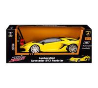 U.saf Kool Speed Lamborghini Aventador SVJ Roadster RC Replica Car 1:24 Scale Remote Control Vehicle with Headlights and Rubber Tyres - High Speed Racing Toy 25.2 x 12 x 10cm