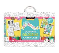U.saf Original Squishmallows Ultimate Colouring Carry Case Unicorn Design 20 Pencils 10 Markers 26.7x37.4x5.5cm
