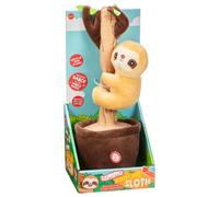 U.saf Sammy the Dancing Sloth Electronic Moving Toy with Lights Music 13.5x12x32cm Repeat Function Batteries Included Panda Design Available