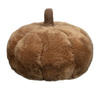 U.saf Soft Faux Fur Pumpkin Decorative Ornament Brown Autumn Harvest Home Decor Cozy Seasonal Decoration