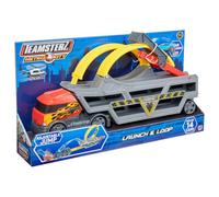 U.saf Teamsterz Metro City Launch & Loop Transporter Playset Foldable Track Stunt Car Jumps Portable Racing Action