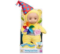 U.saf Teletubbies Party Laa-Laa, Interactive Plush Toy with Party Hat and Pinwheel, Yellow, 31.5 x 13.3 x 11cm, for Ages 18+ Months, Talking Soft Toy