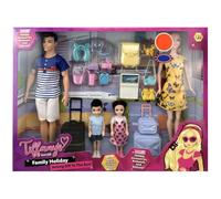 U.saf Tiffany's World Family Holiday Playset Mum Dad Maisie Cat Travel Adventure Imaginative Role Play Toy