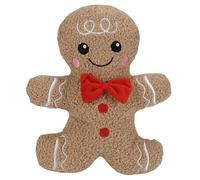 U.saf Winter Paws Festive Friends Gingerbread Man Pet Toy with Exciting Crinkling and Squeaking Features for Interactive Dog and Cat Playtime Holiday Entertainment and Seasonal Enrichment Activities