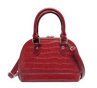 U Scinan Patent Leather Top Handle Tote Bag Mini Zip Around Dome Shoulder Bag Shell Shape Cross Body Handbag Purse Satchel, A-red, One Size