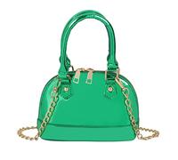 U Scinan Patent Leather Top Handle Tote Bag Mini Zip Around Dome Shoulder Bag Shell Shape Cross Body Handbag Purse Satchel, C-green, One Size