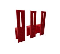 U Scribe tool - Set of 3 - The Perfect Jig Tool for Any Kitchen, Bathroom or Bedroom (Red, 16mm)