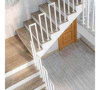 U Sd il for Indoor Stairs 35 100cm White Metal Square Tube Balusters Gar Step Safe Support Handle (65cm 2.1ft) & Slish Guardrail