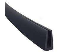 U Seal Strip,Trim Seal, 3.28FT Black Flat Bottom Rubber U Channel Edge, Rubber Edge Protector Fits Sheet Metal DIY Projects, Car, Door(11mm x 7mm)