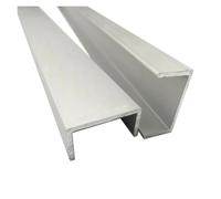 U Shape Aluminum 200-400mm Length Aluminium U Shape Channel System End Caps Profile for Light Installations(20X10X100MM)