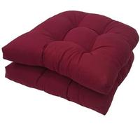U-Shape chair cushions, Waterproof Patio Replacement Seat Cushion For Garden, Outdoor Seating, 19in,Burgundy Red,General