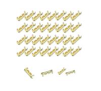 U Shape Copper Wire Crimp Terminal, 50-200pcs DJ453 Double U-shaped Parallel Cold Plug Terminal 0.3-1.5mm2 Multicolor(100pcs Silver)