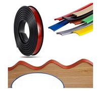U Shape Edge Banding 10M U-Shape Edge Banding, Self Adhesive Veneer Edging Trim Flexible Protector, DIY Furniture Strip for Countertop for Counter Top(Black,5M_COLOR21_28MM)