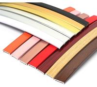 U-Shape Edge Banding 5m, PVC Self Adhesive Veneer Edging Trim, Peel and Stick Trim Molding, Flexible Mirror Border, for Countertop Table Cabinets Shelves Edge Protector(8mm,Glossy Black)