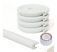 U Shape Edge Protectors For Glass Coffee Table,Foam Baby Proofing Safety Bumper Guard Strip,Corner Protectors For Kids,Suitable For Furniture Fireplace Desk Worktop,4M (Gray)