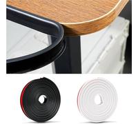 U-Shape Flexible Furniture Edge Banding, 16.4ft U-Shape TPE Furniture Edge Banding Multicolor 20-40mm Width(Black,Width 22mm/0.86in)