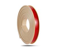 U-Shape Flexible Furniture Edge Banding, U Shape Wood Edging Tape Self Adhesive For Kitchen Units, Rubber Oak Wood Effect Veneer Roll Strips, Plastic Worktop Edge Banding Trim(6m-beige,25mm)