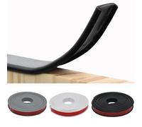 U Shape Furniture Edge Banding, 18mm x 5m Black Self Adhesive Flexible Edging Strip, Soft TPE Edge Protector Trim for Tables, Cabinets, Shelves, Worktops, MDF Boards, Furniture Repair & Baby Safety