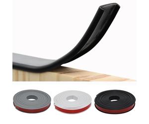 U Shape Furniture Edge Banding, 18mm x 5m Black Self Adhesive Flexible Edging Strip, Soft TPE Edge Protector Trim for Tables, Cabinets, Shelves, Worktops, MDF Boards, Furniture Repair & Baby Safety