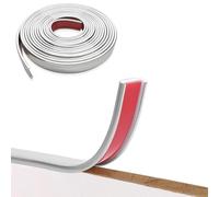 U-Shape Furniture Edge Banding, 5M Flexible Peel and Stick Edge Banding, Self Adhesive Edge Banding, DIY Furniture Edge Trim for Table, Cabinet, Furniture Restoration (18mm,Silver)