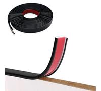 U-Shape Furniture Edge Banding, 5M Flexible Peel and Stick Edge Banding, Self Adhesive Edge Banding, DIY Furniture Edge Trim for Table, Cabinet, Furniture Restoration (20mm,Black)