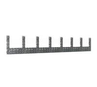 U-Shape Gabion Basket with Iron, Garden, Silver, 860x20x150 cm, 8 Posts
