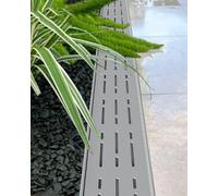 U Shape Outdoor Drainage Trench, Slim Channel Grate Drain Kit for Sidewalks and Driveways, 5PCS Metal Drainage Ditch, 7x3cm (2 3/4x1 1/8 in.)
