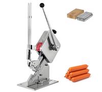 U Shape Sausage Clipper, Manual Clipping Tool with 8000 U506 Clips, Large Capacity Track, Comfortable Grip Handle, Stable One Piece Steel Design, for Meat Packaging, Bakeries, Grocery Stores