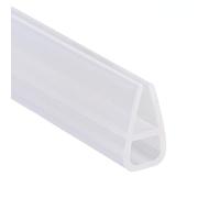U Shape Shower Screen Door Glass Seal Strip, 2 Metres Rubber Edge Guard Strip Shower Door Glass Protector Trim, Wet Room Floor Barrier Bath Screen Seal (Transparent Color, 8mm)