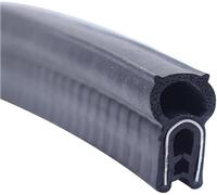 U-Shape Trim Seal Strip edge protective, U Shaped Rubber Seal 3.28FT Black with Top Bubble Decorative for Cars Boats Trucks and Home Applications, Automotive Weather Striping(20mm x 9mm)