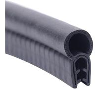 U-Shape Trim Seal Strip edge protective, U Shaped Rubber Seal 3.28FT Black with Top Bubble Decorative for Cars Boats Trucks and Home Applications, Automotive Weather Striping(25mm x 8mm)