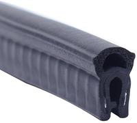 U-Shape Trim Seal Strip edge protective, U Shaped Rubber Seal 3.28FT Black with Top Bubble Decorative for Cars Boats Trucks and Home Applications, Automotive Weather Striping(16mm x 8mm)