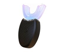 U-Shaped 360° Automatic Toothbrush With Sonic Technology - IPX7 Waterproof Teeth Whitening With Wireless Charging (Black)