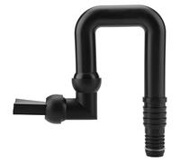 U Shaped Aquarium Water Outlet Nozzle, Flexible Free Rotate Adjustable Flow Nozzle for Fish Tank, Black Plastic Water Outlet with Rotatable Joints for Circulating Pump or Return