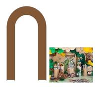 U-Shaped Arch Backdrop Cover For Birthday Party Wedding Decoration Double-Sided Stretchy Open Stand Covers for Party Ceremony Banquet Decor(Brown,3ftx6.5ft)