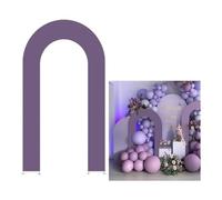 U-Shaped Arch Backdrop Cover For Birthday Party Wedding Decoration Double-Sided Stretchy Open Stand Covers for Party Ceremony Banquet Decor(Purple,2.5ftx6ft)