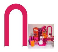 U-Shaped Arch Backdrop Cover For Birthday Party Wedding Decoration Double-Sided Stretchy Open Stand Covers for Party Ceremony Banquet Decor(Rose Pink,4ftx7ft)