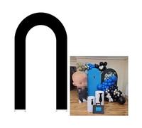 U-Shaped Arch Backdrop Cover For Birthday Party Wedding Decoration Double-Sided Stretchy Open Stand Covers for Party Ceremony Banquet Decor(Black,3ftx6ft)