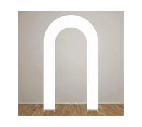 U-Shaped Arch Backdrop Cover For Birthday Party Wedding Decoration Double-Sided Stretchy Open Stand Covers for Party Ceremony Banquet Decor(White,3ftx5ft)