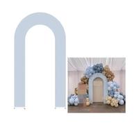 U-Shaped Arch Backdrop Cover For Birthday Party Wedding Decoration Double-Sided Stretchy Open Stand Covers for Party Ceremony Banquet Decor(Blue,2.5ftx6ft)