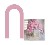 U-Shaped Arch Backdrop Cover For Birthday Party Wedding Decoration Double-Sided Stretchy Open Stand Covers for Party Ceremony Banquet Decor(Pink,3ftx6ft)
