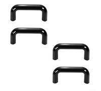 U Shaped Bakelite Pull Handle, 4 Pieces Threaded Mounting Holes For Cabinets Machines Cupboards Industrial Doors