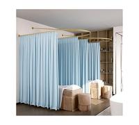 U-shaped Beauty Salon Partition Curtain, Semi-transparent Room Partition Curtain With Flat Hooks, Suitable For Fitting Rooms, Living Rooms, Bedrooms