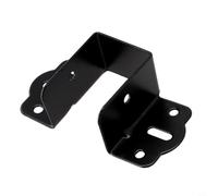 U Shaped Bed Bracket, Centre Support Bracket for Bed Frame Stainless Steel Bed Connecting Connector Metal Bed Frame Fixing with Black Fastener(35mm)